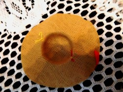 straw hat red ribbon view